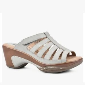 Rialto Women's Valencia Slide Peep Toe Wedge Strappy Slip-On Sandals Size 9.5